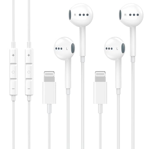 2 Pack Wired Headphones for iPhone Earbuds with Built-in Microphone & Volume Control Nosie Reduction...