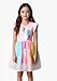 Fashion Princess Girls Short Sleeve Glitter Unicorn MLP Rainbow Tulle Skirt Birthday Party Dress (4Y, Little Pony Pink)
