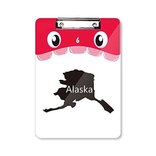 Bloc-notes d'apprentissage A4 rigide motif drapeau Alaska USA