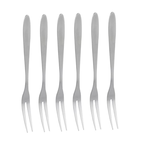 VINTORKY 20個 ステンレス製二股フルーツフォーク 耐久性と 性 パーティー用ケーキフォーク おしゃれなテーブルウェア バー カフェ 夏のビー