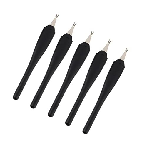 FRCOLOR Nail Art Tools Set Dead Skin Fork Pusher Cuticle Remover 5pcs Lightweight Portable for or Personal Use