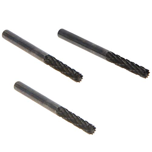 Fresas rotativas Auniwaig, 3 mm doble corte, 3 piezas