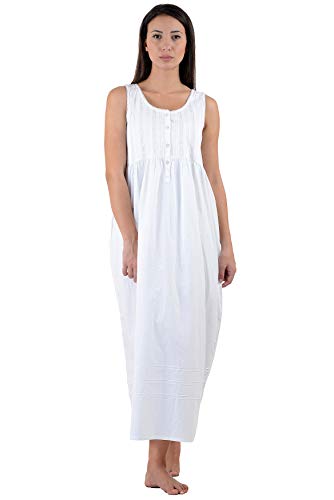 Chemise de nuit vintage en coton blanc souvenir des nuits d'enfance