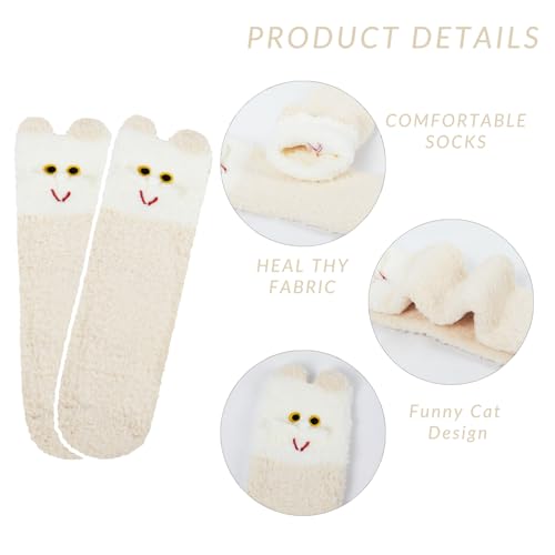 Benefeet Sox Womens Girls Fuzzy Socks Cute Cozy Soft Cat Socks Funny Comfy Fluffy Slipper Socks Thick Plush Sleeping Socks3