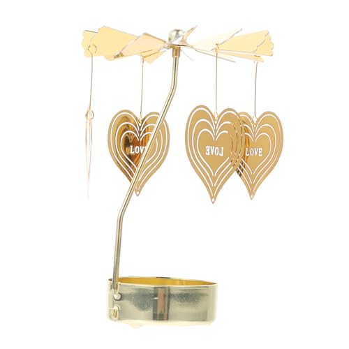 ORFOFE Floral Design Candleholder Rotating Christmas Candlestick Perfect for Special Occasions