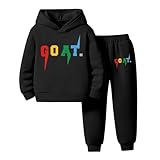 Nivne Tco Toddler Boy Outfit - Letter Printing Hooded Sweatshirt & Sports Pants - Clothing Set for Kids 3T
