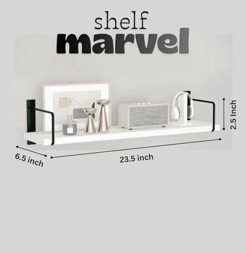 Image of Torche, Wall Shelf | Wall Mount Float Shelf | Wall Mounted Shelf Kitchen| Wall Mount Floating Shelf for Living Room (Marvel- Dark Oak)