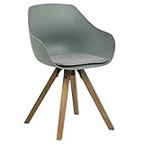 eames molded plastic chair with wood legs Einfach zusammenzubauen Amazon-Marke: Movian Esszimmerstuhl mit Armlehne, Kunststoffplatte mit Holzbeinen, 2er-Pack, Olivgrün/Hellgrau, 56.5 cm x 53 cm x 80.5 cm,