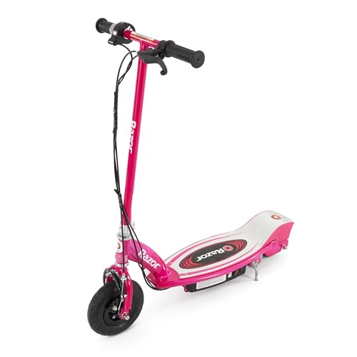 Razor E175 Kids Ride On 24V Motorized Battery Powered Electric Scooter Toy, Speeds up to 10 MPH with Brakes and Pneumatic Tires, Pink