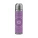 xigua Thermos da viaggio in acciaio inox con mandala, viola e termico, per 24 ore, per 24 ore, per 24 ore, 481,9 g