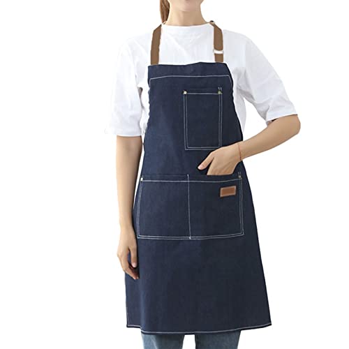 Fartuch Narzędziowy Dla Mężczyzn Z Kieszeniami, Woskowane Płótno Fartuch Stolarzowy, Ciężki Płótno Stolarzy Fartuchy (Color : Blue, Size : XL)