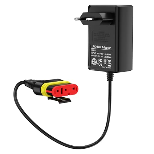 POANES Cargador de 28 V 1,3 A para robot cortacésped Husqvarna Automower 105, 305, 310, 315, 315X, 405X, 415X, 310 Mark II, 315 Mark II, cargador para Gardena R50Li R70Li R70Li R75Li