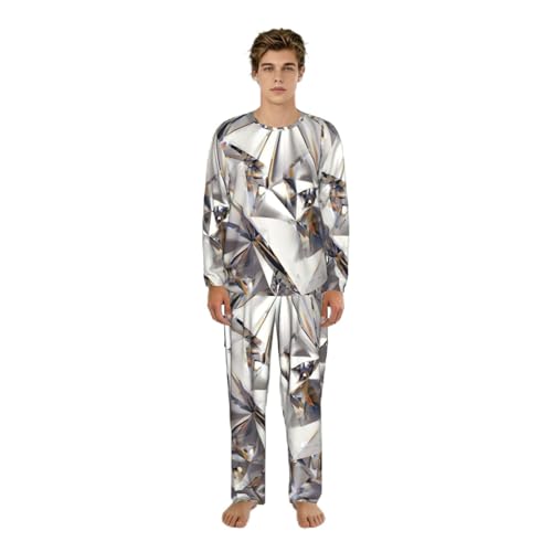 Pyjama à manches longues homme ample S-3XL fini les vêtements étroits