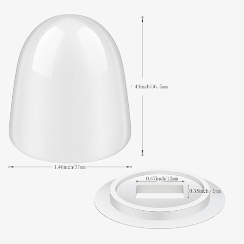 Toilet Bolt Caps Universal Toilet Seat Floor Bolts Caps Floor Bolts Snap On Caps with Washers for Easy Installation, 1.44 Inch Height - Thumbnail 3