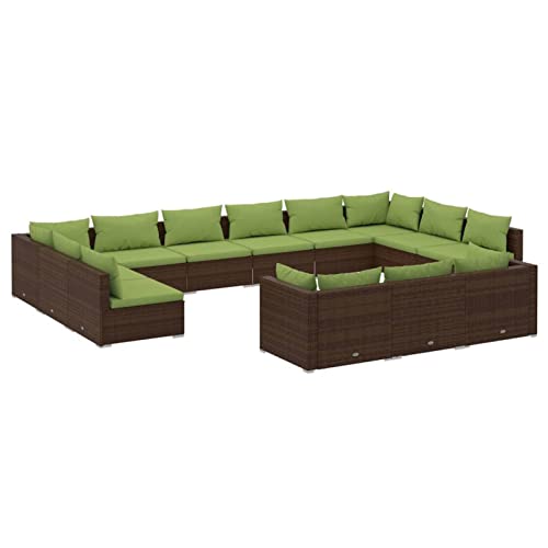 Tidyard 13-TLG. Loungemöbel Garten Rattan, Lounge Gartenmöbel Set, Rattan Lounge Set, Gartenlounge, Terrassensofa… – Bild 3