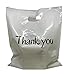100 Thank You Merchandise Bags 12x15 White, Die Cut Handles, Glossy, 2.36 Mil Extra Thick LDPE | Strong, Durable, and Tear Resistant Bags | Recyclable, Water-Proof Poly Bag