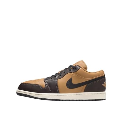 Jordan Air 1 Low SE Men's Shoes (HQ3603-201, Flax/Baroque Brown/Vintage Coral/Black) Size 11