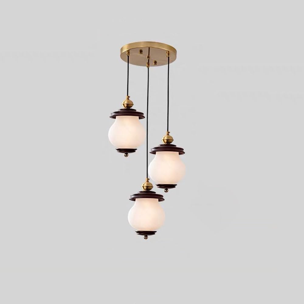 Suspension 3 lumières style antique chinois pour sublimer votre table à manger retro