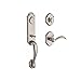 Baldwin FDKODXARCLRAR492 Reserve Full Dummy Handleset Kodiak x Arch with Rustic Arch Rose in White Bronze Finish Left Hand