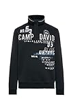 Camp David Herren Fleece-Sweatshirt mit Troyer-Kragen