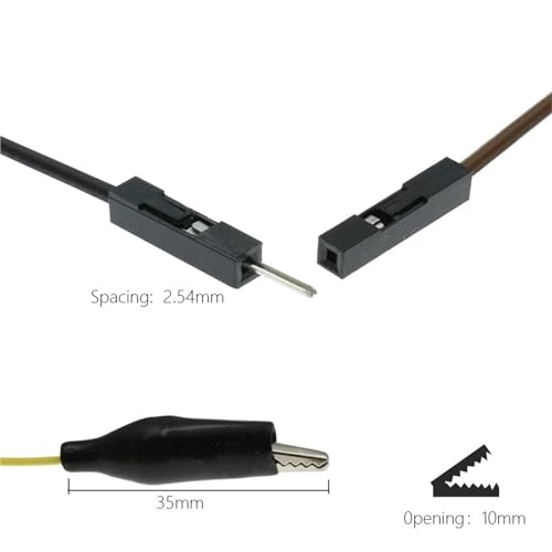 Cable de prueba con pinzas de cocodrilo hembra de 3cm para crear tus prototipos de robótica en casa 7