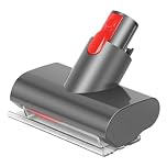 MoPei Mini Motorized Brush Tool for Cleaning Mattresses Upholstery and Stairs, Compatible with Dyson V7 V8 V10 V11 V15 Vacuum Cleaner, Transparent