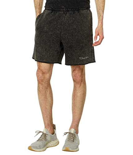 Short Champion 17,8 cm au look délavé à l'acide unique et style rétro Noir délavé