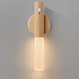 Montford Battery Operated Wall Sconces, Motion Sensor Night Light Magnetic Wall Light Rechargeable Wall Sconce, Peel and Stick Sconce Lights for Bedside Stair Hallway