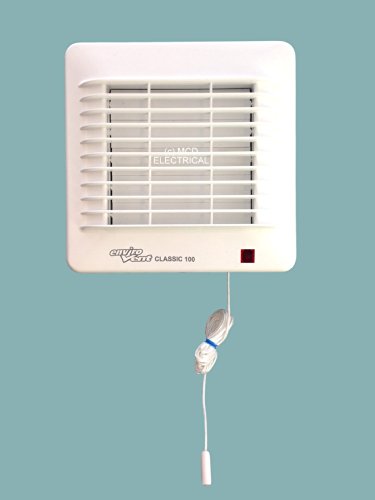Image of Envirovent CLASSIC-100XP Extractor Fan with Pull Cord & Automatic Shutter 100mm/4"