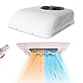 12V Air Conditioner with Heat 8500 BTU, Universal AC Unit RV Roof Top Air Conditioner Heater Combo, Quiet 12 Volt Camper A/C Unit, Heating & Cooling For Crane Truck Trailer Caravan Loader Excavator