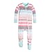 Burt's Bees Baby Baby Girls' Infant Organic Stripe Zip Front Non-Slip Footed Sleeper Pajamas, Desert Stripe, 24 Months