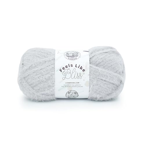 Image of Lion Brand Yarn Feels Like Bliss, Bulky Yarn for Knitting, Sterling, 1 Pack