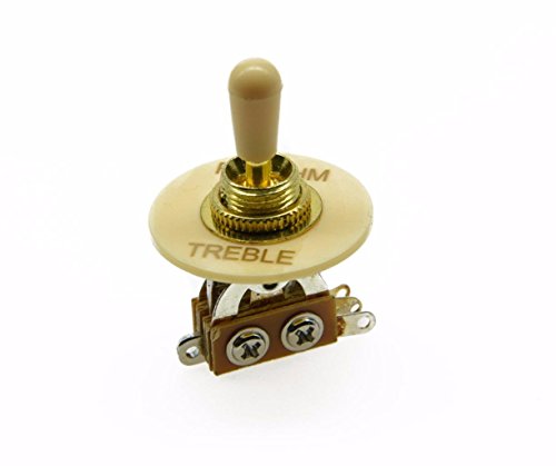 Dopro LP Guitare 3 voies Interrupteur à bascule Doré avec pointe de crème et des aigus Rhythm plaque pour les Paul – vue 2