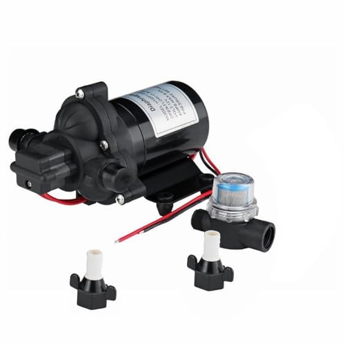 2088-422-144 RV Water Pump DC 12V 3GPM 45PSI Diaphragm Pump Quiet and Noiseless 1/2 MNPT for Most Brands of RV