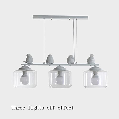 LBSWYH Resin Bird Pendant Lighting 3-Light Clear Glass Hanging Light Fixture Nordic Minimalist Dining Room Metal Pendant Lamp Ceiling Hanging Fixture steampunk buy now online