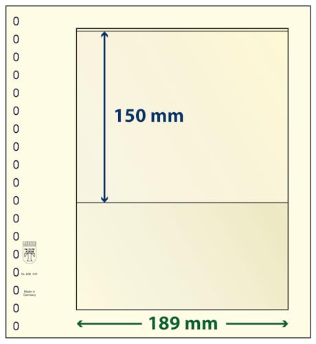 Feuilles Neutres-T LINDNER 1 poche 150 mm pour éviter les pliures de vos grands documents