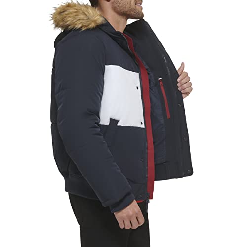 Image of Tommy Hilfiger Men's Arctic Cloth Quilted Snorkel Bomber Jacket (Standard and Big & Tall)