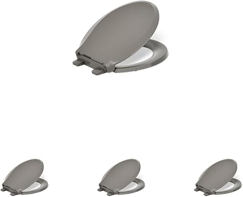 Miniatura 58 de KOHLER 4636-RL-7 Cachet ReadyLatch - Asiento de inodoro alargado de cierre lento, asiento de inodoro de cierre suave con tapa silenciosa, topes