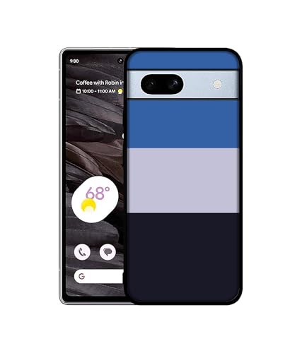 Image of Three Color Stripes Design Premium 2D Printed Metal Back Case Cover for Google Pixel 7A 5G