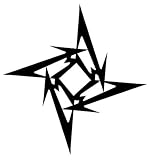 Ninja Star - Sticker Graphic - Auto, Wall, Laptop, Cell, Truck Sticker for Windows, Cars, Trucks