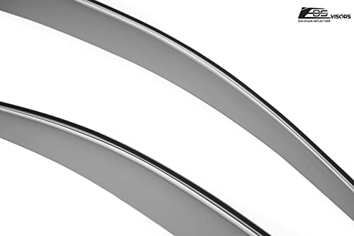 Replacement For 1996-2000 Honda Civic Coupe & Hatchback Models | Eos Visors Jdm Clip-On Style Smoke Tinted Side Window Vent Deflectors Rain Guard Ek9 Em1 Si #TOP6