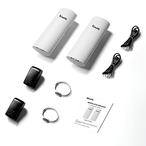 Wireless Bridge,Ueevii Cpe-452 Point To Point 5.8G Long Range Outdoor Wifi Cpe With 14Dbi High-Gain Antenna,24V Poe Adapter,2 Lan Port,For Network And Surveillance Range Extension,2-Pack #TOP7