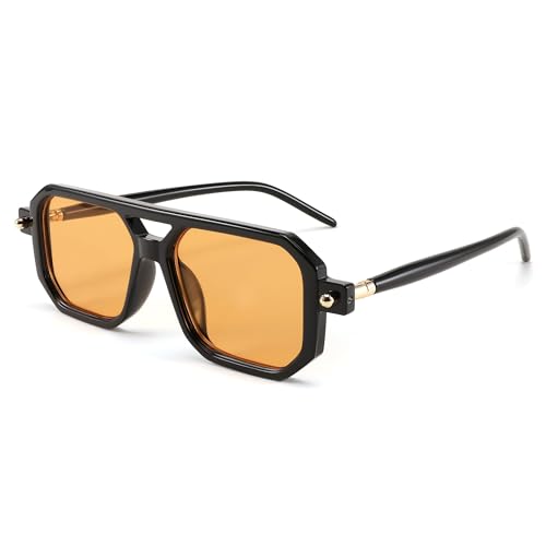 Feisedy Retro 70s Gafas De Sol Mujeres Hombres Vintage Plana Gafas Cuadradas Con Protección Uv400 B2622 Feisedy Retro 70s Gafas De Sol Mujeres Hombres Vintage Plana Gafas Cuadradas Con Protección Uv400 B2622