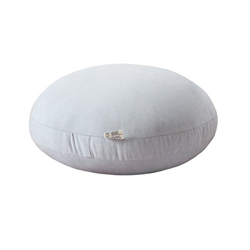 Hodeco Round Throw Pillows 18X18 Grey Down-Like Polyester Filling Super Soft Ultra Fluffy Feather-Like Round Floor Pillow Touching Decorative Circle Cushion For Couch Bed Sofa Car, 1 Piece #TOP7