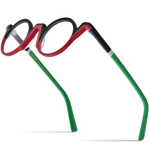 Gafas redondas de acetato MUTYNE para evitar marcas en la nariz y fatiga visual