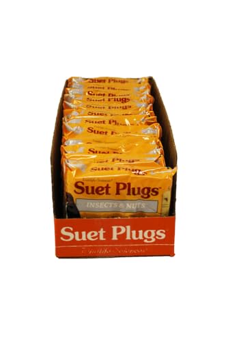 Wildlife Sciences Suet Plugs 48 Pack Case of 12 Individually Wrapped 12 oz 4 Packs (Insect & Nuts)