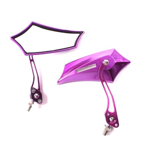 Qsvbeeqj Espejo retrovisor de cristal lateral para bicicleta, soporte para manillar, espejo retrovisor lateral