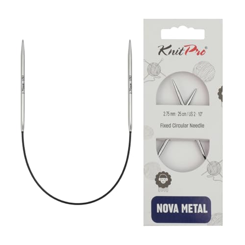KnitPro - Knitpro Nova Metal (25 cm, 2.75 mm) Agujas Circulares de Tejer - 1 Pieza