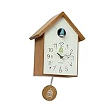 MotiveTech Orologio da Parete con Pendolo in Legno Decorativo per Ufficio, Camera da Letto, Sala da Pranzo