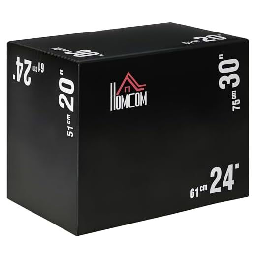 HOMCOM Caja Pliométrica 3 en 1 con Cremallera Caja de Salto con 3 Alturas Diferentes Entrenamiento de Fuerza en Casa Oficina Gimnasia Carga 120 kg 75x51x61 cm Negro